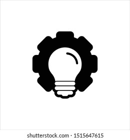 Light bulb icon isolated on white background. Light bulb icon in trendy design style.