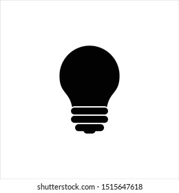 Light bulb icon isolated on white background. Light bulb icon in trendy design style.