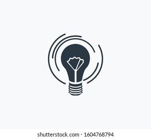 Light bulb icon isolated on clean background. Light bulb icon concept drawing icon in modern style. Vector illustration for your web mobile logo app UI design.