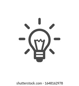 Light bulb icon isolated on white background