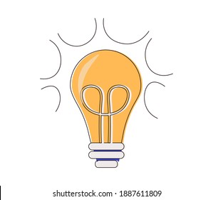 Light bulb icon isolated on white background. Vector illustration. Eps 10.