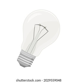 light bulb icon, isolated on white background, flat style. Bulb Vector Element Can Be Used For Idea, Bulb, Light Design Concept.