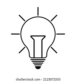 Light bulb icon isolated on white background