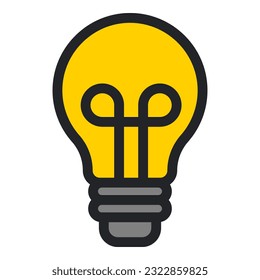 Light Bulb icon isolated on white background