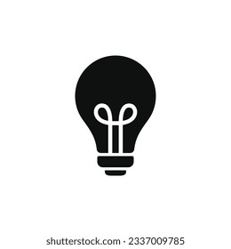 Light bulb icon isolated on white background