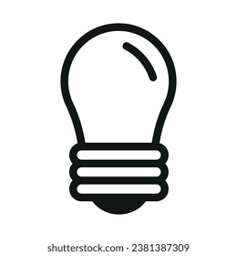 Light bulb icon isolated on white background. Editable stroke design