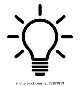 Light bulb icon isolated on white background