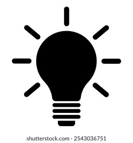 Light bulb icon isolated on white background