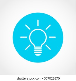 Light Bulb Icon Isolated on White Background