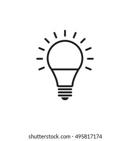 light bulb icon isolated on white background