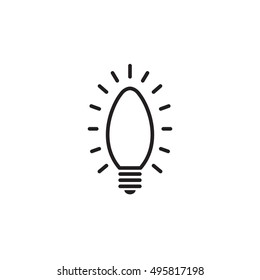 light bulb icon isolated on white background