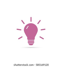 Light Bulb Icon Isolated on White Background