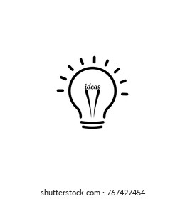 Light bulb icon isolated on white background. Vector illustration.
