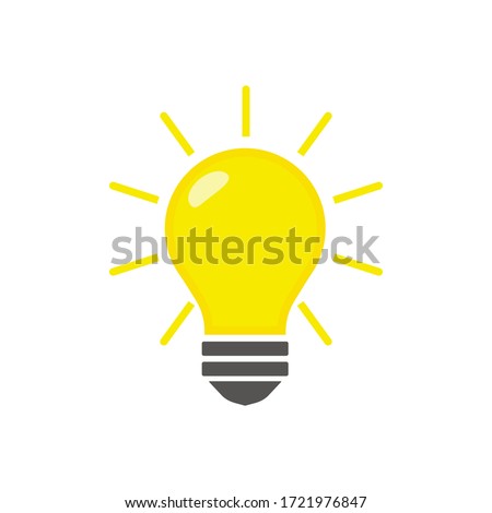 Light bulb icon isolated on white background. Vector illustration. Eps 10.