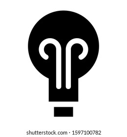 light bulb icon isolated sign symbol vector illustration - high quality black style vector icons
