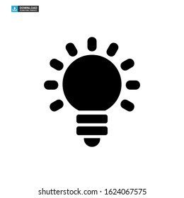 light bulb icon isolated sign symbol vector illustration - high quality black style vector icons
