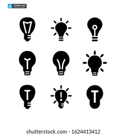 light bulb icon isolated sign symbol vector illustration - Collection of high quality black style vector icons
