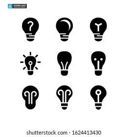 light bulb icon isolated sign symbol vector illustration - Collection of high quality black style vector icons

