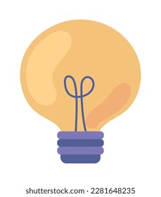icono de la bombilla de luz fondo blanco aislado