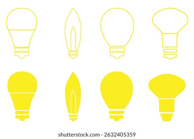 Icono de la bombilla. Icono de la bombilla. lámpara de luz.