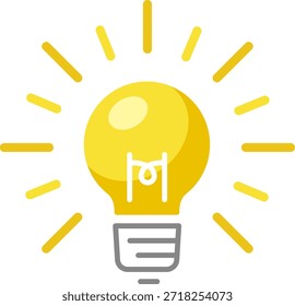 Icono de la bombilla. Diseño de la lámpara. Idea e inspiración ilustración.