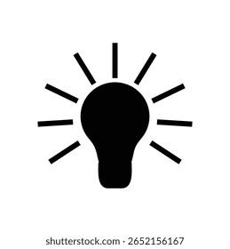 Ícone de lâmpada, ícone de lâmpada, vetor de luz de ideia