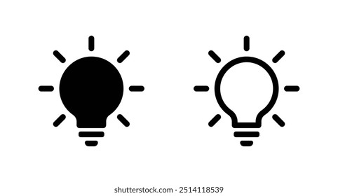 light bulb icon. Lamp, Idea,Electric lamp, light, innovation, solution symbol.