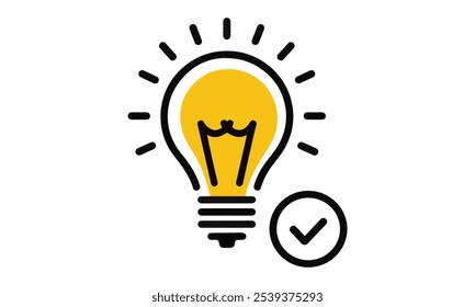 Glühbirnen-Symbol. Symbolsatz für Lampenzeile. Ideenlampen-Icon-Sammlung. Flacher Stil 