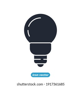 Light Bulb icon. Light Bulb lamp symbol template for graphic and web design collection logo vector illustration
