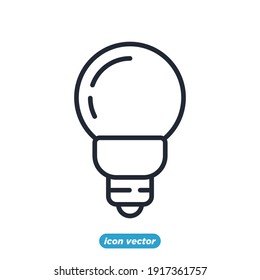 Light Bulb icon. Light Bulb lamp symbol template for graphic and web design collection logo vector illustration