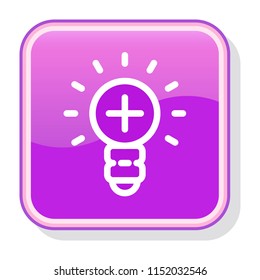 Light Bulb Icon. Lightbulb Icon. Energy saving concept. Editable stroke flat icons. Simple thin line art logo. Colorful web app button. Vector illustration. 