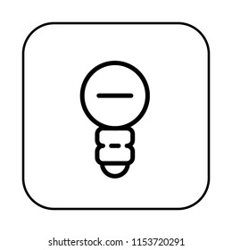 Light Bulb Icon. Lightbulb Icon. Energy saving concept. Editable stroke flat icons. Simple thin line art logo. Web app button. Vector illustration. 