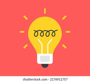 Light bulb icon. Lightbulb, solution. Modern flat design. Vector illustration
