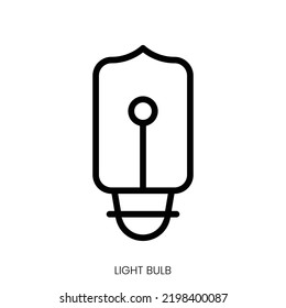light bulb icon. Line Art Style Design Isolated On White Background