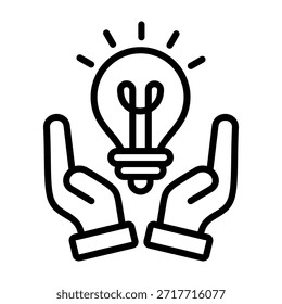 Leuchtmittel Symbol Linie Entwurf Vektorgrafik