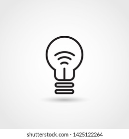 Light bulb icon with line style simple design