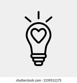 Light bulb icon in line style, use for website mobile app presentation