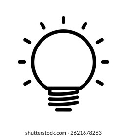 Light bulb icon in line style. Idea icon