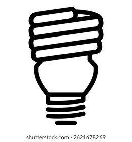 Light bulb icon in line style. Vector illustration