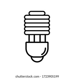 light bulb icon line thin