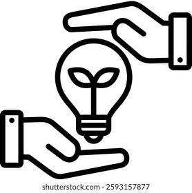 Light Bulb Icon Line Vector Illustration