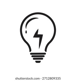 Diseño de logotipo de icono de bombilla. Símbolos y emblemas de bombillas. Símbolos de la idea.