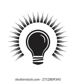 Light bulb icon logo design. Light bulb symbols and emblems. Idea symbols.