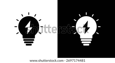 Light bulb icon, logo elements of graphic designs
