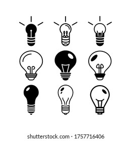 Light Bulb  icon or logo isolated sign symbol vector illustration - Collection of high quality black style vector icons
