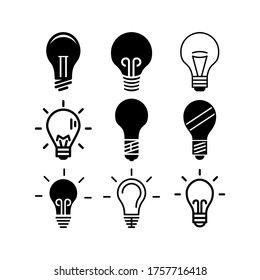 Light Bulb  icon or logo isolated sign symbol vector illustration - Collection of high quality black style vector icons
