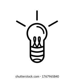 Light Bulb  icon or logo isolated sign symbol vector illustration - high quality black style vector icons
