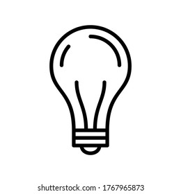 Light Bulb  icon or logo isolated sign symbol vector illustration - high quality black style vector icons
