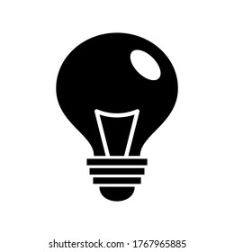 Light Bulb Symbol oder Logo einzeln auf Zeichen Vektorgrafik - hochwertige Vektorsymbole in schwarzem Stil
