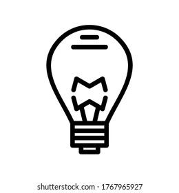 Light Bulb  icon or logo isolated sign symbol vector illustration - high quality black style vector icons
